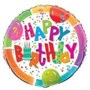 Jamboree Happy Birthday Balloon - 18" Inflated