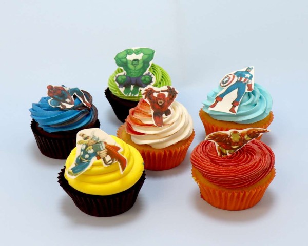 Super hero theme cupcake