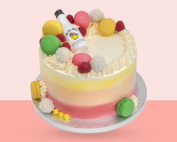 Malibu Sunset layer Macaroon Cake