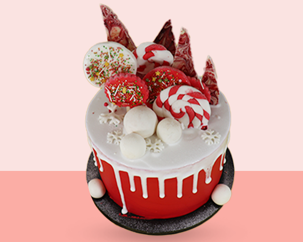 Peppermint Swirl Lollipop Delight Cake